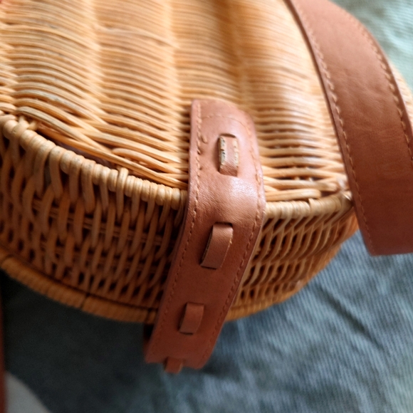 Straw rattan circle crossbody bag Universal Thread - Picture 4 of 6